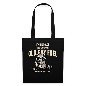 Raccoon Fuel: Old Guy Duct Tape - Tote Bag - black - Front