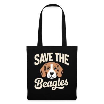 Save the Beagles Beagle Face Tee - Tote Bag - black - Front