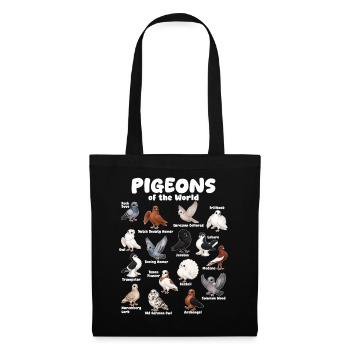Pigeons of the World Bird Species Map Ornithology - Tote Bag - black - Front