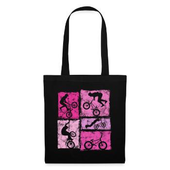 BMX Bike Stunts in Retro Style for Women Girls - Tote Bag - black - Front