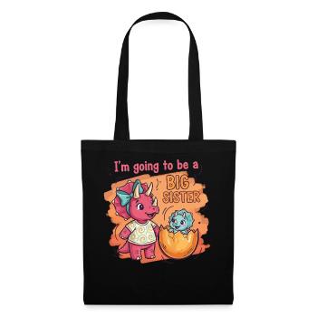 Gender reveal baby shower big sister baby - Tote Bag - black - Front