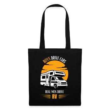 Real Men Drive RV - Stoffbeutel - Schwarz - Vorne