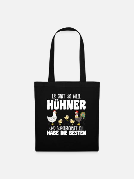 Hühnerflüsterer Huhn Hühnerhalter Hühner - Stoffbeutel - Schwarz