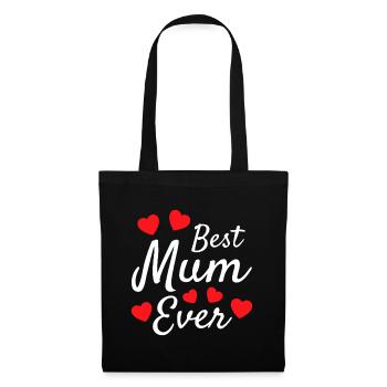 Beste Mutter aller Zeiten - Stoffbeutel - Schwarz - Vorne