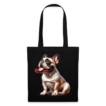 Bouledogue français - Sac en tissu - noir - Devant