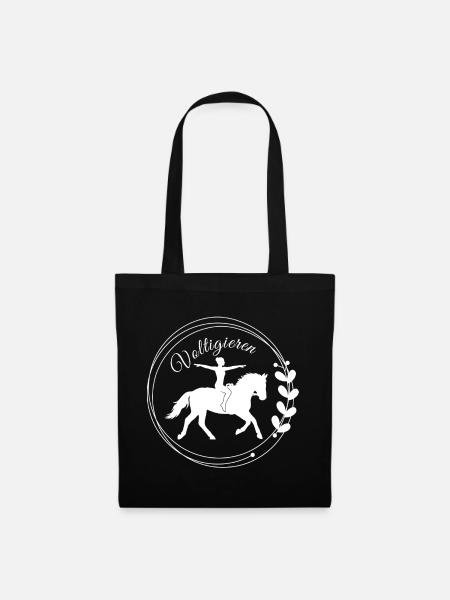 Voltigieren Grundsitz – Geschenk für Voltigierer - Stoffbeutel - Schwarz