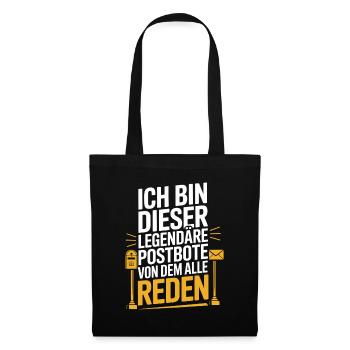  Ich Bin Dieser Legendäre Postbote Von Dem Alle - Stoffbeutel - Schwarz - Vorne