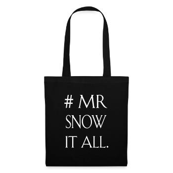Mr Snow It All Funny Winter Skiing Snowboarding - Tote Bag - black - Front