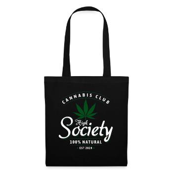 High Society Cannabis Club Logo - Stoffbeutel - Schwarz - Vorne