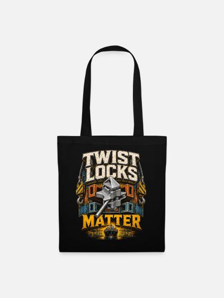 Hafenarbeiter Twist Locks Matter - Stoffbeutel - Schwarz