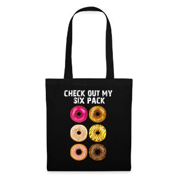 Check out My Six Pack Donuts Funny Gym Food Gift - Tote Bag - black - Front