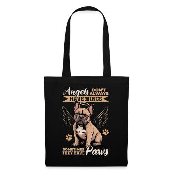 Bouledogue français Race de chien Frenchie - Sac en tissu - noir - Devant