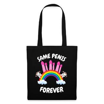 Same Penis Forever Bride - Stoffbeutel - Schwarz - Vorne