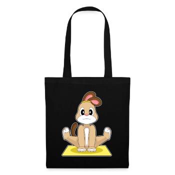 Hund Yoga Fitness Gymnastik - Stoffbeutel - Schwarz - Vorne