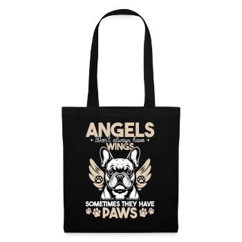 Bouledogue français Race de chien Frenchie - Sac en tissu - noir - Devant