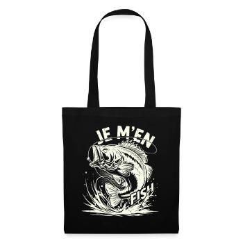 I Fish Fisherman Humor Retro Fish - Tote Bag - black - Front