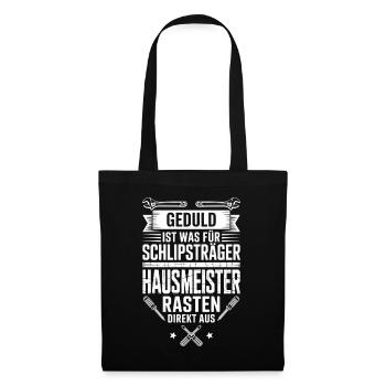 Hausmeister Facility Manager Hauswart Geschenk - Stoffbeutel - Schwarz - Vorne