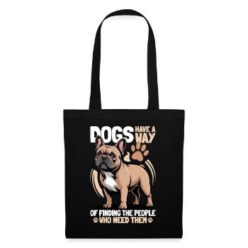Bouledogue français Race de chien Frenchie - Sac en tissu - noir - Devant
