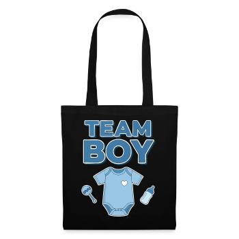 Geschlechterenthüllung Team Jungen Babyparty Baby - Stoffbeutel - Schwarz - Vorne