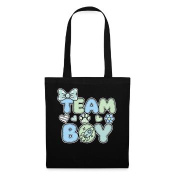 Gender Reveal Team Jungen-Babyparty Schwangerschaft - Stoffbeutel - Schwarz - Vorne