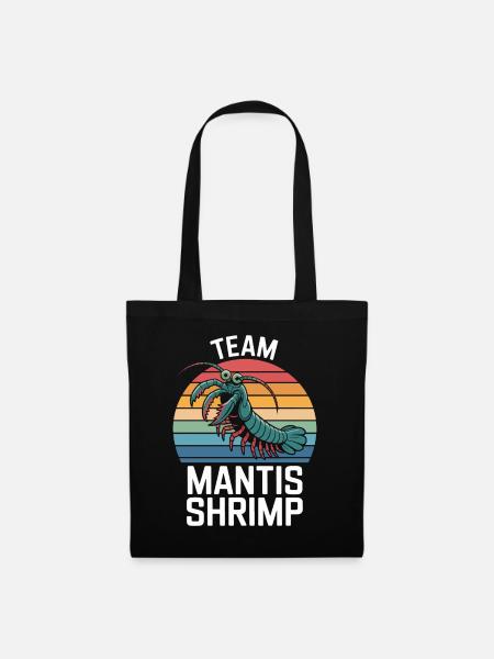Team Mantis Shrimp Retro Rainbow - Stoffbeutel - Schwarz