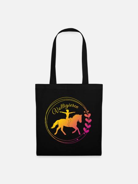 Voltigieren Grundsitz – Geschenk für Voltigierer - Stoffbeutel - Schwarz