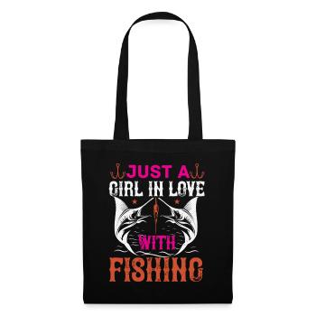 Just_a_GIRL_IN_LOVE_with_fishing-012 - Tote Bag - black - Front