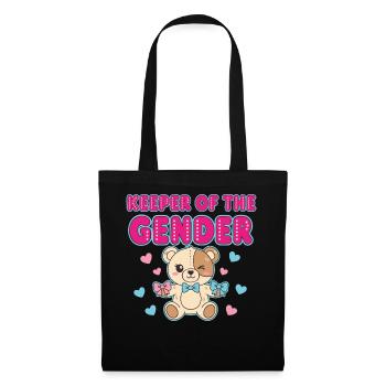 Révélation de sexe : Gardien de la maman de la baby shower de genre - Sac en tissu - noir - Devant