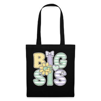 Geschlechterenthüllung Big Sis Babyparty Big Sister - Stoffbeutel - Schwarz - Vorne