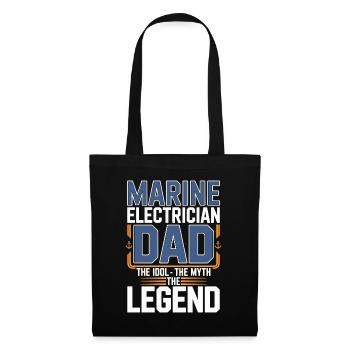 Marine Electrician Dad The Idol Marine Engineer - Stoffbeutel - Schwarz - Vorne