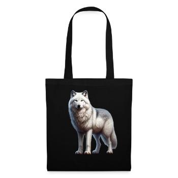 Loup arctique - Sac en tissu - noir - Devant
