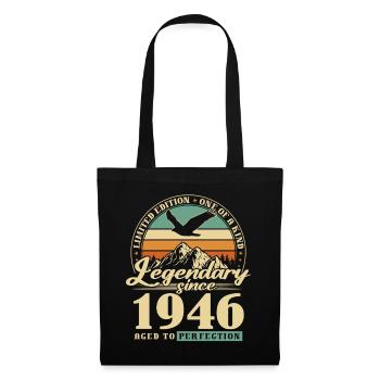 Gift, né en 1946, 80e anniversaire, 80 ans - Sac en tissu - noir - Devant