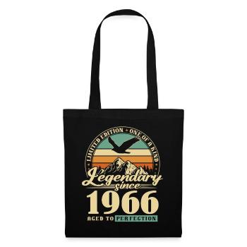 Gift, né en 1966, 60e anniversaire, 60 ans - Sac en tissu - noir - Devant