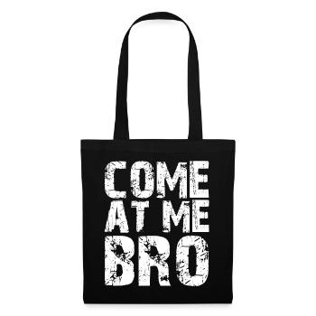 Come At Me Bro Funny Sarcastic Retro Fighter Gift - Tote Bag - black - Front