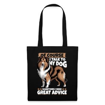 Shetland Sheepdog Sheltie Dog Breed - Stoffbeutel - Schwarz - Vorne