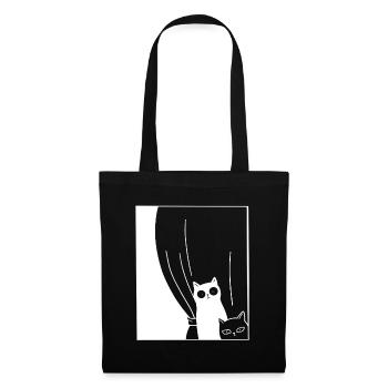 Black and White Cats - Tote Bag - black - Front