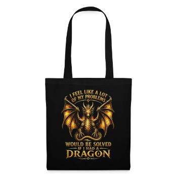 Problèmes résolus si j’avais un dragon - Sac en tissu - noir - Devant
