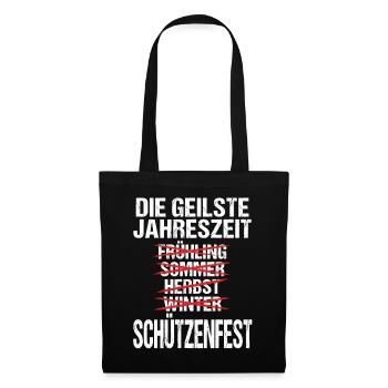 Geilste Jahreszeit Schützenfest - Stoffbeutel - Schwarz - Vorne