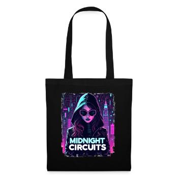 Midnight Circuits Cyberpunk Girl - Tote Bag - black - Front