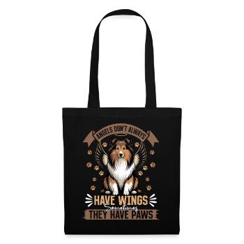 Shetland Sheepdog Sheltie Dog Breed - Stoffbeutel - Schwarz - Vorne