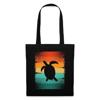 Tortue - Sac en tissu - noir - Devant
