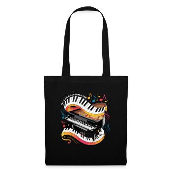 Fall In Love With The Sound Of Piano Buntes - Tote Bag - black - Front