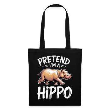 Nilpferd Sprüche Flusspferd Witz Nilpferd Geschenk - Stoffbeutel - Schwarz - Vorne