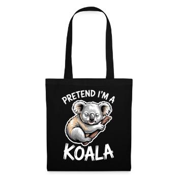 Koala Sprüche Koalas Lustiges Koala Geschenk - Stoffbeutel - Schwarz - Vorne