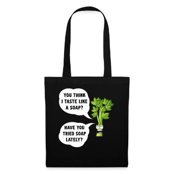 T-shirt blague au savon au céleri - Sac en tissu - noir - Devant