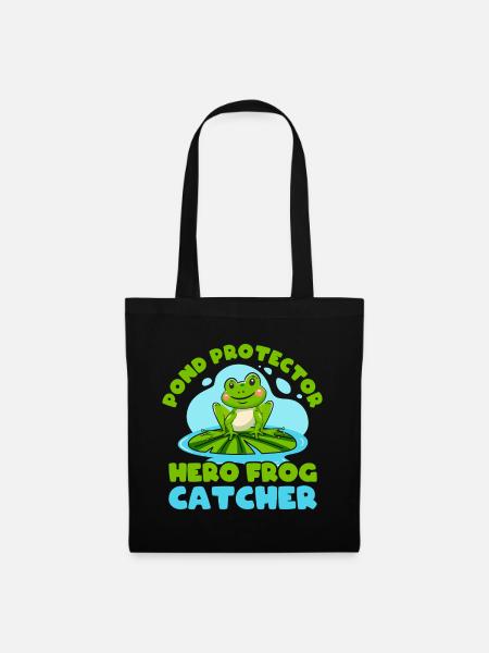 Frog Catcher Pond Protector Frog - Stoffbeutel - Schwarz