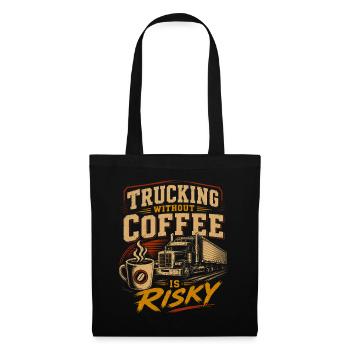 Transports de camions Logistique - Sac en tissu - noir - Devant