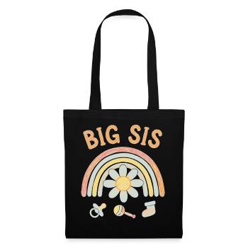 Geschlechterenthüllung Big Sis Babyparty Big Sister Team - Stoffbeutel - Schwarz - Vorne