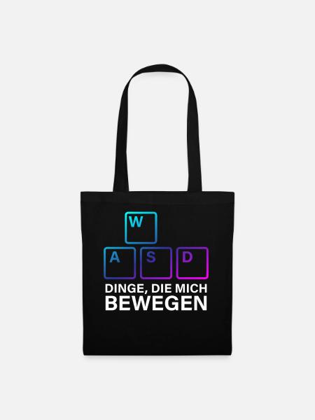 WASD Dinge die mich bewegen - Stoffbeutel - Schwarz