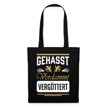 Gehasst VerdammT Vergottet - Stoffbeutel - Schwarz - Vorne